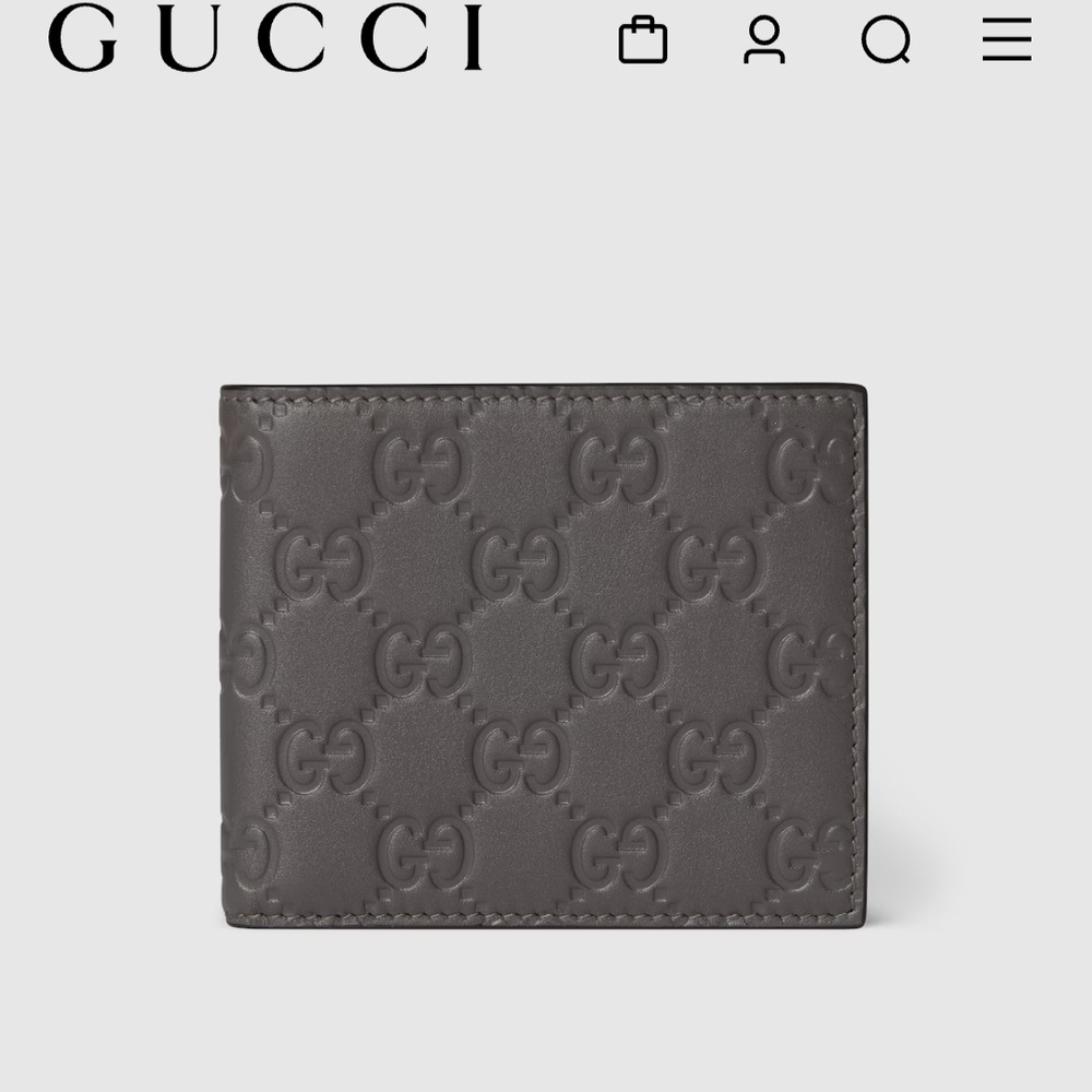 Gucci Gray Leather Wallet